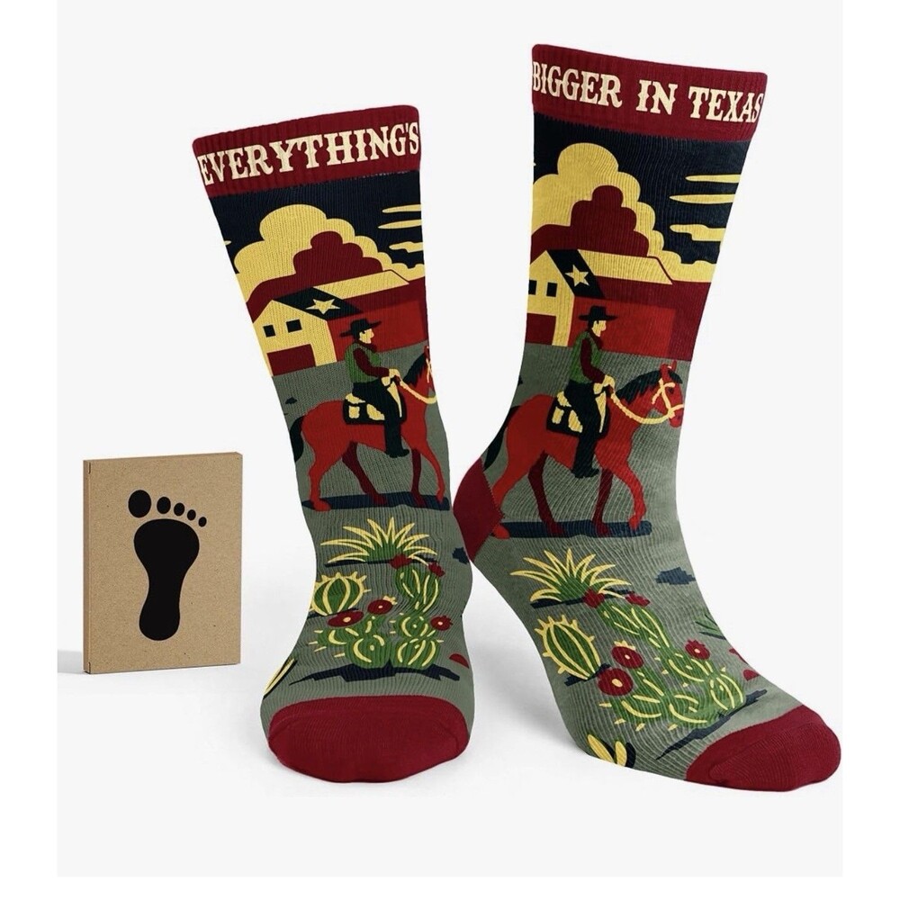 Texas Themed Gifts Men's Socks, Unique Cowboys Design, Perfect For cowboy
